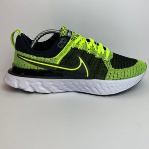 New Nike Run Flyknit 2 - React Infinity - Volt/Black - CT2357-700 - Size 11